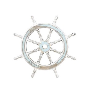 Wooden <b>Ship</b> <b>Wheel</b> Oceanic Heritage Accent Crafted to Enrich Nautical Home Themes with Distinguished Coastal Decorative Style - Product Image 3