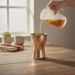 Verre à eau en cuivre épais, verre à eau en cuivre à paroi épaisse, verre à eau en cuivre de couleur unie, verre en cuivre personnalisé pour usage industriel - Product Image 2