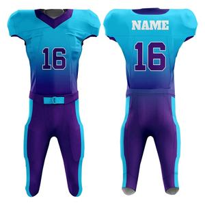 Conjunto de Uniforme de Fútbol Americano Sublimado Personalizado, Unisex para Adultos, Sublimado en Degradado, Pantalones Cortos Impresos, Transpirable y de Secado Rápido - Product Image 1