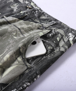 <b>Men's</b> Gray <b>Camo</b> <b>Cargo</b> <b>Pants</b> Casual Streetwear Lightweight Trousers With Pockets - Product Image 2