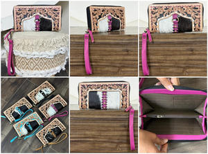 Nuevo Bolso de Mano Largo para Mujer, Estilo Occidental 2026, con Bloqueo RFID, Gran Capacidad, Cuero Repujado a Mano, con Correa para la Muñeca - Product Image 3