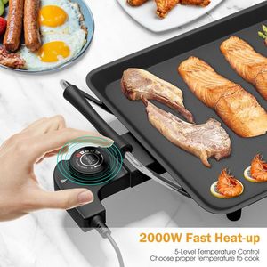 Plancha Eléctrica de 35 Pulgadas con Temperatura Ajustable, Parrilla Interior sin Humo con Superficie Antiadherente de Cerámica - Product Image 3