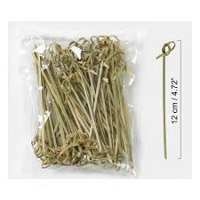 AVAILABLE Wholesale 12cm Bamboo Skewers Knotted Cocktail Sticks for Party, Buffet, Restaurant Food Decoration - Product Image 4
