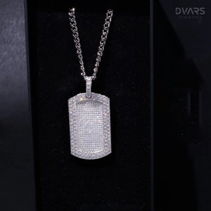 Luxury Baguette Moissanite <b>Dog</b> Pendant Fully Iced Rectangle Pass Diamond Tester 925 Sterling Silver Rhodium Plated Micro Pave - Product Image 1