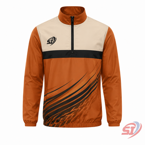 Custom Team Windbreaker <b>Jacket</b> Fashion Sports Outerwear <b>Half</b> <b>Zip</b> Wholesale Manufacturer - Product Image 1