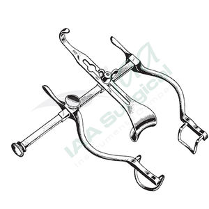 Retractor Abdominal Manual Balfour Autorretenible de Acero Inoxidable, Instrumento Quirúrgico Reutilizable y Ajustable para una Amplia Exposición - Product Image 2