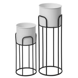 Elegante Diseño, Duradero, Acero Galvanizado, Estilo Contemporáneo, Macetero de Piso, Exhibidor de Macetas, Capacidad de 4L, para Interiores del Hogar - Product Image 5