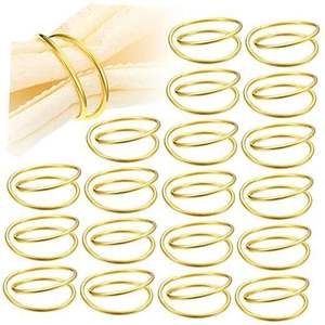 Anillo de Servilleta de Metal de Lujo Diseñado para Decoración de Mesas de Recepción de Bodas, Agrega un Toque Sofisticado y Elegancia Decorativa - Product Image 3