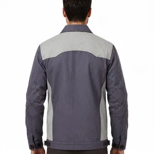 Veste de travail matelassée imperméable en toile pour homme, couleur personnalisée, avec capuche, fermeture éclair, poches et design croisé sur le devant, automne-hiver - Product Image 2