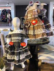 Conjunto de vestido de algodón de pollo de nuevo diseño para niñas Ropa de Fiesta de Primavera para niños que incluye vestido de princesa Diadema Traje de lana - Product Image 2