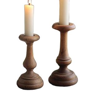 Mango Wooden Top Selling <b>Candle</b> Pillars High Quality Table Top <b>Dinner</b> Table Wedding Used New Design - Product Image 1