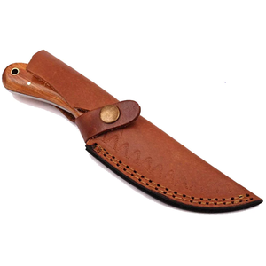 Couteau de chasse et de camping de qualité industrielle LEGACY BLADES, en acier Damas, lame fixe faite à la main, manche en bois naturel, couteau à dépecer OEM - Product Image 4
