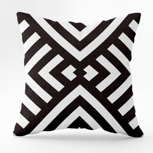 Funda de Almohada Moderna con Diseño Geométrico a Cuadros Blancos y Negros, Elegante Funda de Cojín con Patrón Nórdico, Decoración para el Hogar, Sofá, Dormitorio, Sala de Estar - Product Image 1