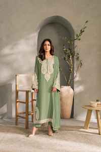 Collection Hiver Originale 2026 OEM Salwar Kameez Indien et Pakistanais pour Femmes, Couleur Unie Personnalisée, Marque AM IMPEX, 3 Pièces en Lin - Product Image 3