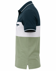 Chemise Homme à Panneaux Contrastants Unis, Manches Courtes, Style Golf Décontracté, en Toile Premium, Couleurs Personnalisables OEM ODM - Product Image 4