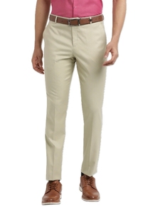 Pantalon Oxford en coton coupe droite pour homme, infroissable, décontracté, taille mi-haute, braguette boutonnée, poches latérales, style printemps - Product Image 4