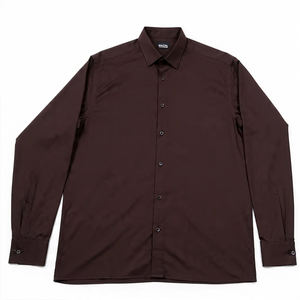 Chemise Homme Personnalisée Jaune Slim en Coton et Fibre de Bambou Haut de Gamme Respirante avec Col Boutonné et Imprimé Caoutchouc en Relief à Manches Longues - Product Image 5