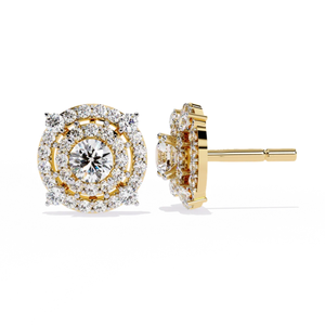 Boucles d'oreilles Ajretail en or 14 carats avec diamant naturel de 2,29 ct, couleur H, clarté VS1, taille brillant rond, certifiées Starlit Majesty - Product Image 4