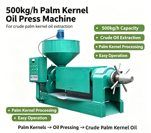 Prensa de aceite de palma a pequeña escala de 500 kg/h / Expulsora de aceite industrial de tornillo para extracción de aceite de palma crudo (PKO) - Product Image 1