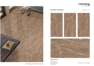 กระเบื้องพอร์ซเลนลายแกะสลักพิเศษ ขนาด 600x1200 มม. สำหรับปูพื้นและผนัง ใช้ได้ทั้งภายในและภายนอกอาคาร ทันสมัย - Product Image 4