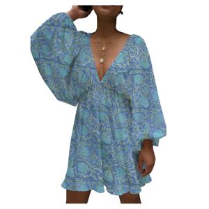 Vestido de Verano con Cuello en V Profundo, Estilo Linterna, Ajustado, Sexy, para Mujer, de Alta Calidad, Nueva Colección Primavera-Verano, Gran Venta - Product Image 6