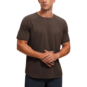 Nouveau T-shirt tricoté à manches courtes et col rond pour homme 2026, couleur unie, coupe classique, séchage rapide, style décontracté, blanc, pour la gym - Product Image 4