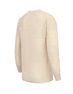 Pull en tricot classique beige respirant à col rond pour homme, manches longues, sur mesure, prix bas - Product Image 2