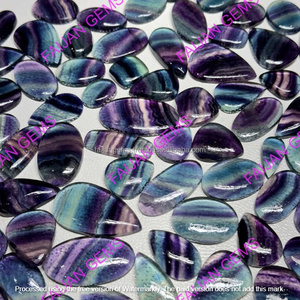 FAIJAN GEMS Fluorite Arc-en-ciel Naturelle Certifiée Cabochon Pierre Brute Cristal Vert Spécimen Fabrication de Bijoux Origine Rajasthan - Product Image 5