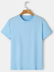 T-shirt en tissu Dobby de coton épais 230g, impression de logo personnalisé, coupe classique, pour hommes et femmes, vêtements personnalisés, anti-plis, écologique, séchage rapide - Product Image 5