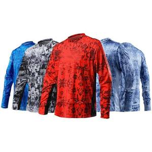Camisas de Pesca de Manga Larga para Hombre, Estilo Urbano, Spandex/Poliéster, Cuello Redondo, Secado Rápido, Transpirables, Anti-UV, OEM - Product Image 6