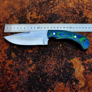 Couteau de combat EDC artisanal à pointe clip en acier inoxydable, lame fixe personnalisée, manche en bois Paka, cadeau de survie en plein air pour papa - Product Image 4