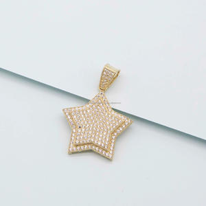 จี้เพชรโมอิสซาไนต์ทรงกลมรูปดาว เงินแท้ 925 ชุบโรเดียม ดีไซน์ทันสมัย สำหรับผู้ชายและผู้หญิง ของขวัญวันครบรอบ เครื่องประดับคุณภาพสูง - Product Image 2