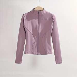 Women Jacket High Quality <b>Control</b> Spandex Polyester Comfortable Windbreaker Long Sleeve Zip up Gym Fitness Training Yoga Jacket - Product Image 1