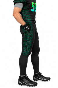 Ensemble de maillot et pantalon rembourrés de football américain personnalisés pour garçons, avec taille élastique, 100 % polyester, numéro personnalisé, vêtements de sport d'équipe - Product Image 3
