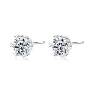 Pendientes de Moissanita de Lujo con Plata 925 y Piedras con Corte Brillante que Pasan la Prueba del Diamante, para Mujer, Colección de Regalos - Product Image 1