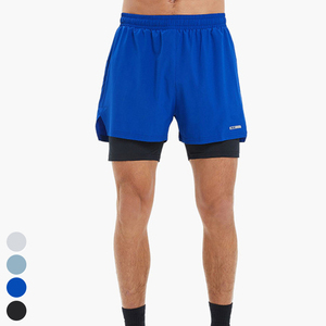 Customized Summer High Street Men's Fleece Shorts Quick Dry Breathable <b>Mid</b> Waist Drawstring Closure 100% Polyester - Product Image 2