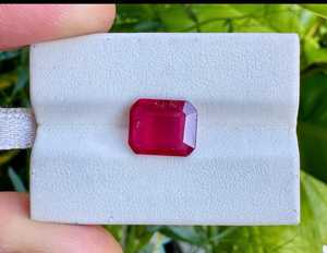 Piedras sueltas de rubí natural con corte esmeralda, rojas, para la fabricación de joyas, anillos, colgantes, pendientes, joyería fina de alta calidad. - Product Image 5