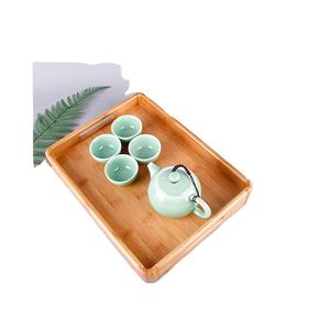 ถาดเสิร์ฟอาหารเช้าทำจากไม้อะคาเซียทรงสี่เหลี่ยมผืนผ้าโลหะแข็งทำมือคุณภาพสูงสำหรับโรงแรมร้านอาหารและใช้ในบ้าน - Product Image 1