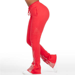 Pantalones Deportivos de Moda al por Mayor, Pantalones Deportivos de Alta Calidad para Mujer, Pantalones Deportivos con Logotipo Personalizado, Pantalones Deportivos con Estampado de Diamantes de Imitación - Product Image 2