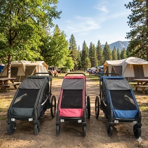 KS-200 Single Seat Easy Folding Aluminum <b>Bike</b> <b>Trailer</b> Independent Suspension 35kg <b>for</b> Easy Travel Outdoor Adventures - Product Image 3