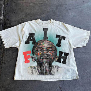 Saint Michael Faith Vs Fear T-shirt à manches longues pour hommes, décontracté, col rond, imprimé, en coton - Product Image 4
