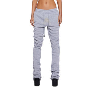 Pantalones Deportivos de Alta Calidad para Mujer, 100% Algodón Orgánico, Forro Polar Antiestático, Estilo Urbano, Ropa de Invierno - Product Image 1