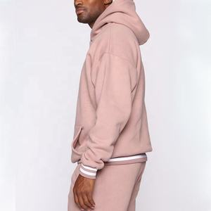 ชุดวอร์มกีฬาผู้ชายไซส์ใหญ่ ผ้าฝ้ายแท้ 100% สีชมพู แบบมีฮู้ด ผ้าฟลีซ สำหรับฤดูหนาว เหมาะสำหรับออกกำลังกายและเล่นกีฬา - Product Image 5