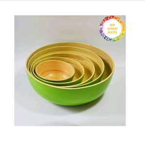 Cuenco de bambú hecho a mano de bambú natural en Vietnam, perfecto para servir ensalada de arroz y Decoración de cocina ecológica - Product Image 5