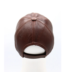 Gorra Deportiva de Cuero Genuino Más Vendida, para Hombre y Mujer, Color Marrón, Ajustable, Otoño Invierno, Gorras de Cuero Real, Color y Logotipo Personalizables - Product Image 3