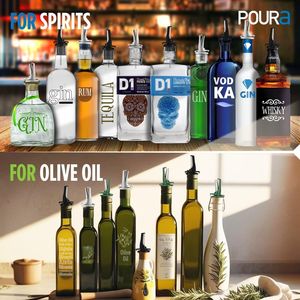 ชุดอุปกรณ์รินเหล้า 6 ชิ้น ทำจากยางธรรมชาติ ปลอดสาร BPA ใช้ได้กับขวดขนาดใหญ่ ปากขวดขนาด 1 นิ้ว ใช้แทนจุกปิดน้ำมันและไวน์ - Product Image 3