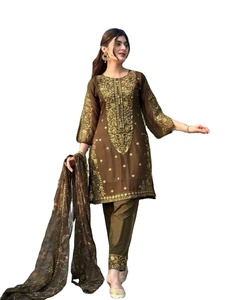 2024 dernière robe ethnique indienne et pakistanaise moderne de haute qualité pour occasion spéciale avec travail de broderie mode pakistanaise - Product Image 1