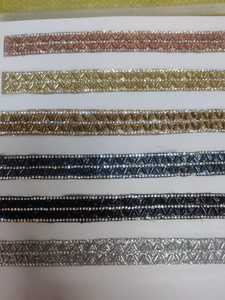High Quality Custom Luxury Diamond <b>Lace</b> With Stones Elegant Sparkling Beaded Ribbon Trim For Bridal Wear Decoration Wholesale - Product Image 5