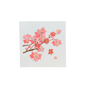 Tarjeta de quilling de papel rosa con diseño de flor de cerezo Sakura, tarjeta hecha a mano con sobre, tarjeta de felicitación especial para regalos - Product Image 3