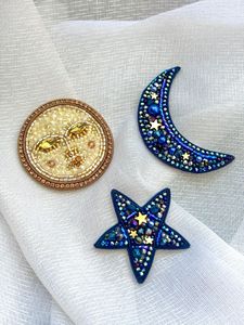 Luxury Beautiful Embroidered Beaded Brooch Luxury Handmade Dress Pin at Cheap Price - Product Image 4